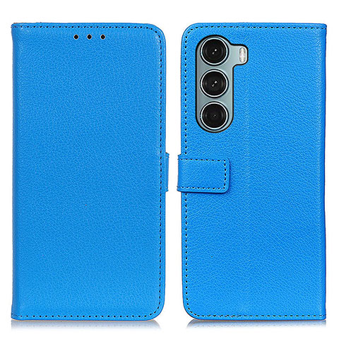 Funda de Cuero Cartera con Soporte Carcasa D09Y para Motorola Moto G200 5G Azul Cielo