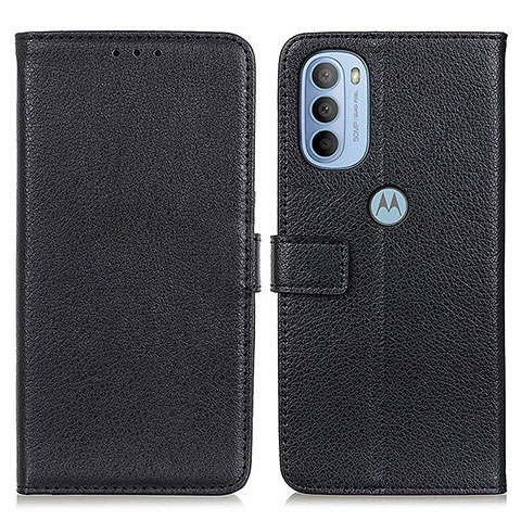 Funda de Cuero Cartera con Soporte Carcasa D09Y para Motorola Moto G31 Negro