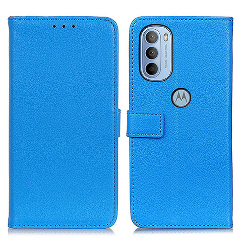 Funda de Cuero Cartera con Soporte Carcasa D09Y para Motorola Moto G41 Azul Cielo