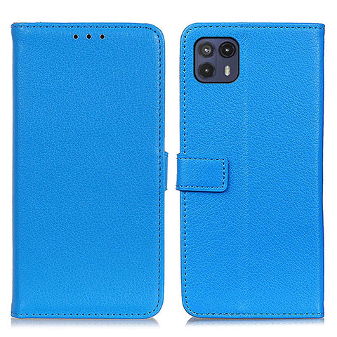 Funda de Cuero Cartera con Soporte Carcasa D09Y para Motorola Moto G50 5G Azul Cielo