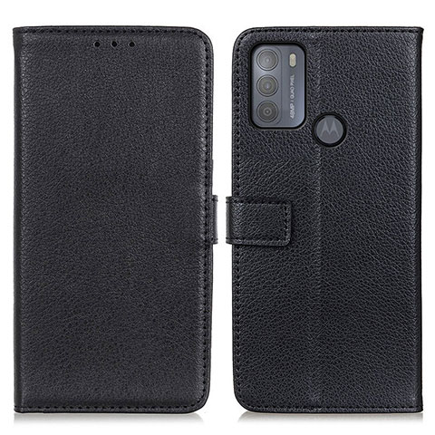 Funda de Cuero Cartera con Soporte Carcasa D09Y para Motorola Moto G50 Negro