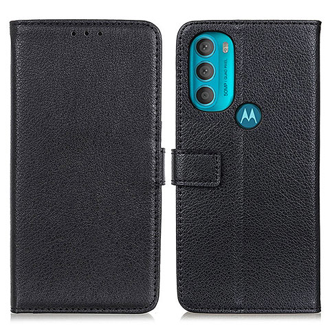 Funda de Cuero Cartera con Soporte Carcasa D09Y para Motorola Moto G71 5G Negro