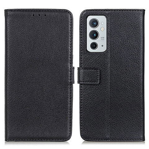 Funda de Cuero Cartera con Soporte Carcasa D09Y para OnePlus 9RT 5G Negro