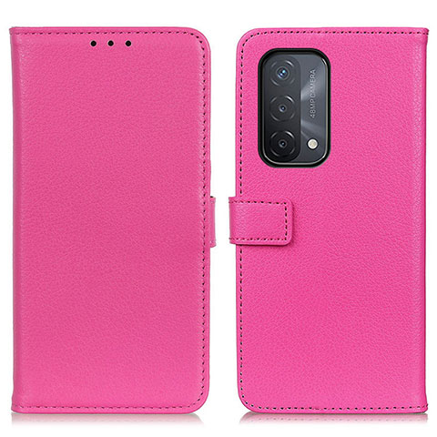 Funda de Cuero Cartera con Soporte Carcasa D09Y para OnePlus Nord N200 5G Rosa Roja