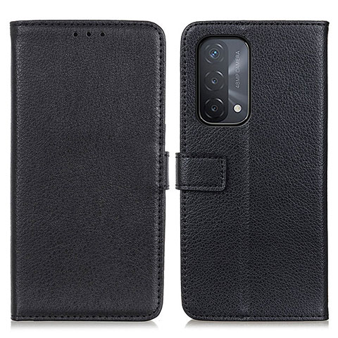 Funda de Cuero Cartera con Soporte Carcasa D09Y para Oppo A74 5G Negro