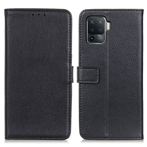 Funda de Cuero Cartera con Soporte Carcasa D09Y para Oppo A94 4G Negro