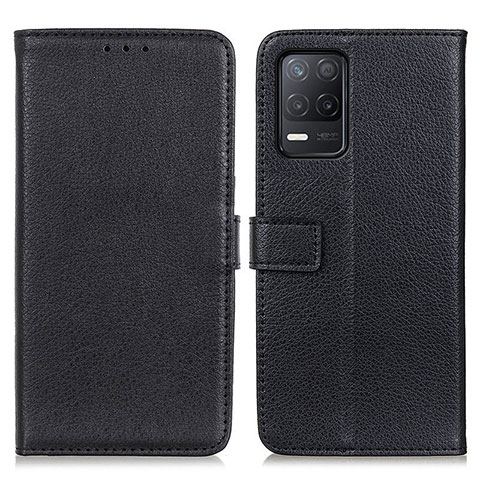 Funda de Cuero Cartera con Soporte Carcasa D09Y para Realme 8 5G Negro