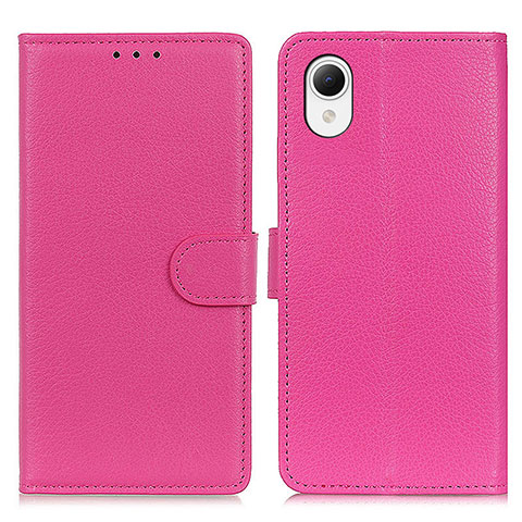 Funda de Cuero Cartera con Soporte Carcasa D09Y para Samsung Galaxy A23e 5G Rosa Roja