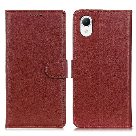 Funda de Cuero Cartera con Soporte Carcasa D09Y para Samsung Galaxy A23s Marron