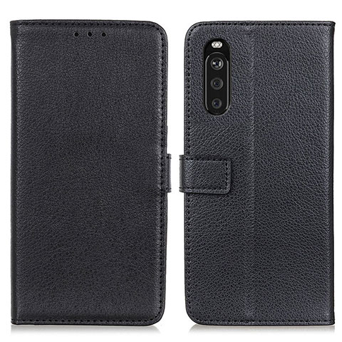 Funda de Cuero Cartera con Soporte Carcasa D09Y para Sony Xperia 10 III Lite Negro