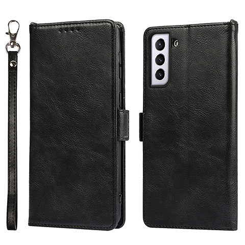 Funda de Cuero Cartera con Soporte Carcasa D10T para Samsung Galaxy S21 Plus 5G Negro