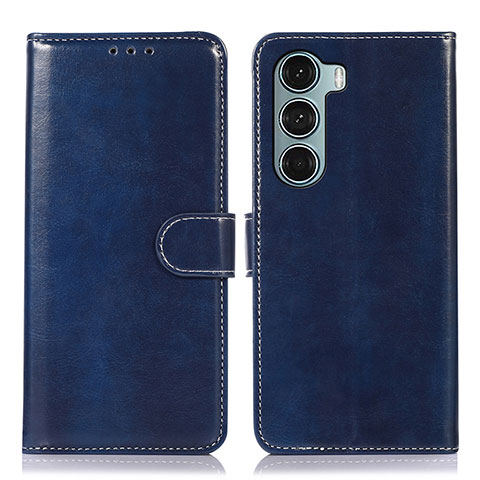 Funda de Cuero Cartera con Soporte Carcasa D10Y para Motorola Moto G200 5G Azul