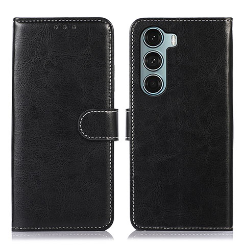 Funda de Cuero Cartera con Soporte Carcasa D10Y para Motorola Moto G200 5G Negro