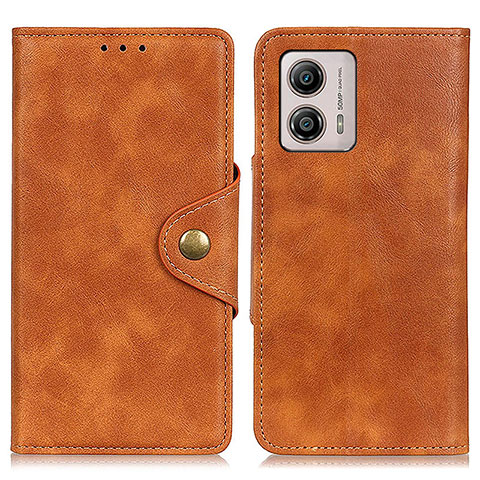 Funda de Cuero Cartera con Soporte Carcasa D10Y para Motorola Moto G53 5G Marron