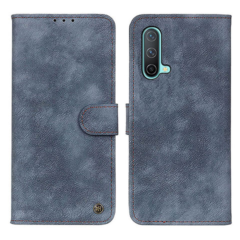 Funda de Cuero Cartera con Soporte Carcasa D10Y para OnePlus Nord CE 5G Azul