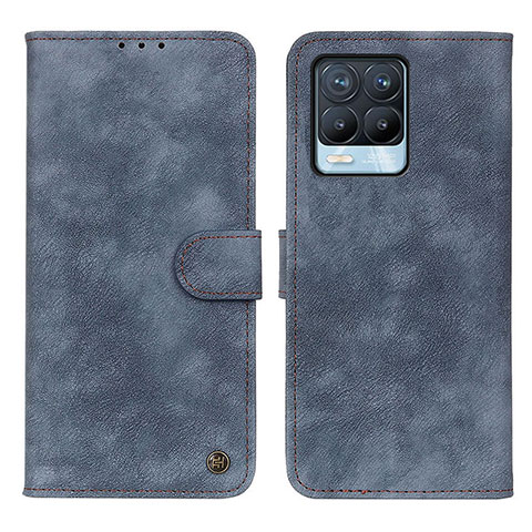 Funda de Cuero Cartera con Soporte Carcasa D10Y para Realme 8 4G Azul