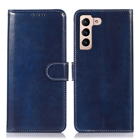 Funda de Cuero Cartera con Soporte Carcasa D10Y para Samsung Galaxy S21 Plus 5G Azul