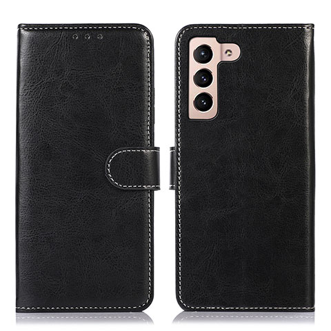 Funda de Cuero Cartera con Soporte Carcasa D10Y para Samsung Galaxy S21 Plus 5G Negro