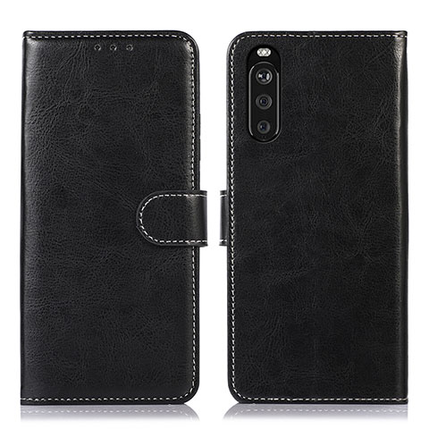 Funda de Cuero Cartera con Soporte Carcasa D10Y para Sony Xperia 10 III Lite Negro