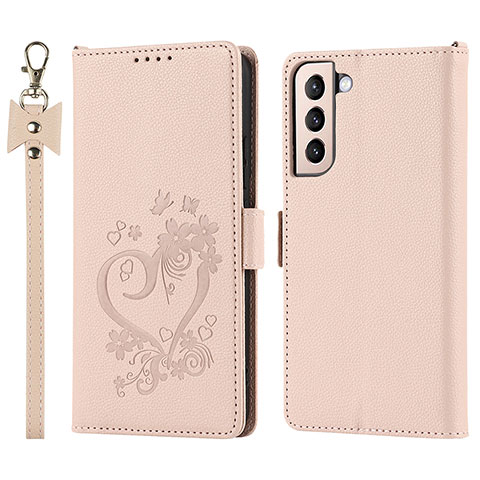 Funda de Cuero Cartera con Soporte Carcasa D11T para Samsung Galaxy S21 Plus 5G Rosa