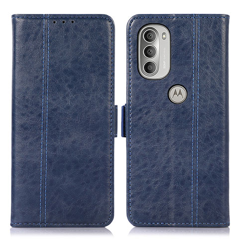 Funda de Cuero Cartera con Soporte Carcasa D11Y para Motorola Moto G51 5G Azul