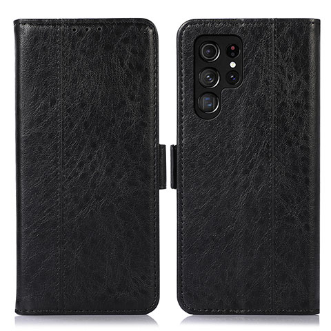 Funda de Cuero Cartera con Soporte Carcasa D11Y para Samsung Galaxy S23 Ultra 5G Negro