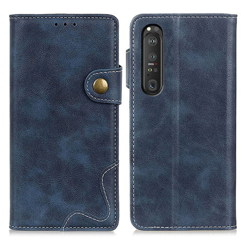 Funda de Cuero Cartera con Soporte Carcasa D11Y para Sony Xperia 1 III Azul