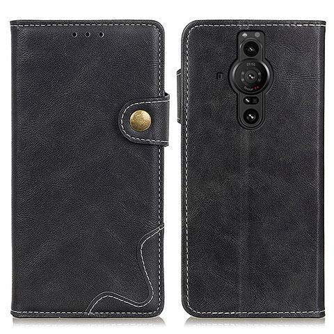 Funda de Cuero Cartera con Soporte Carcasa D11Y para Sony Xperia PRO-I Negro