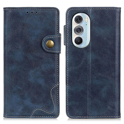 Funda de Cuero Cartera con Soporte Carcasa DY01 para Motorola Moto Edge 30 Pro 5G Azul