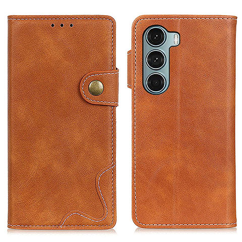 Funda de Cuero Cartera con Soporte Carcasa DY01 para Motorola Moto G200 5G Marron