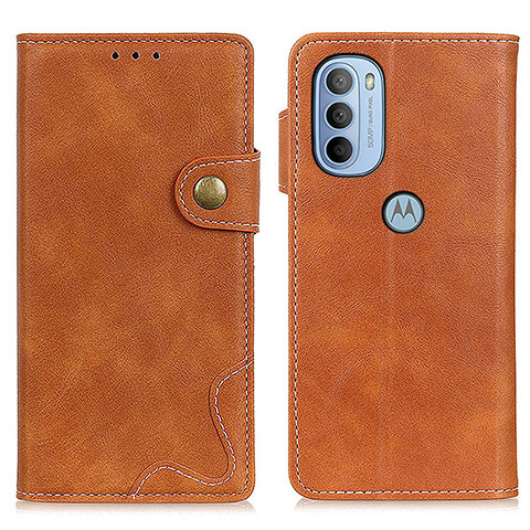 Funda de Cuero Cartera con Soporte Carcasa DY01 para Motorola Moto G31 Marron