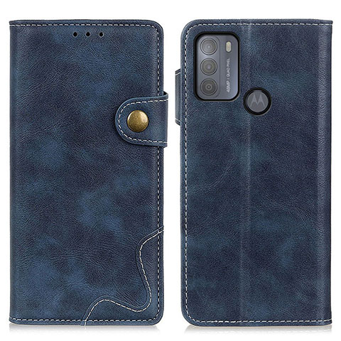 Funda de Cuero Cartera con Soporte Carcasa DY01 para Motorola Moto G50 Azul