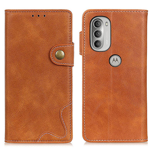 Funda de Cuero Cartera con Soporte Carcasa DY01 para Motorola Moto G51 5G Marron