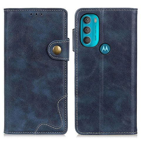 Funda de Cuero Cartera con Soporte Carcasa DY01 para Motorola Moto G71 5G Azul