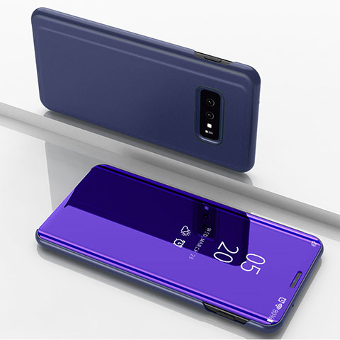 Funda de Cuero Cartera con Soporte Carcasa Espejo Carcasa para Samsung Galaxy S10e Morado