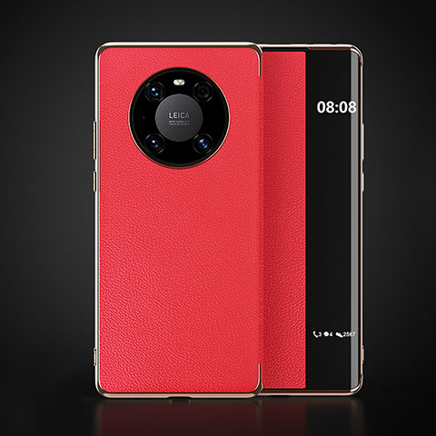 Funda de Cuero Cartera con Soporte Carcasa F03 para Huawei Mate 40E Pro 5G Rojo