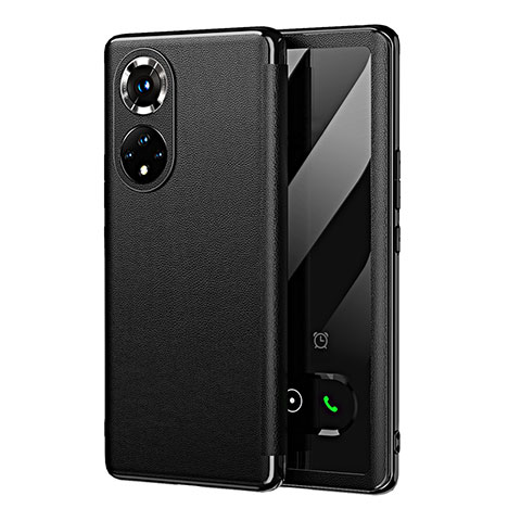 Funda de Cuero Cartera con Soporte Carcasa GS1 para Huawei Honor 50 5G Negro