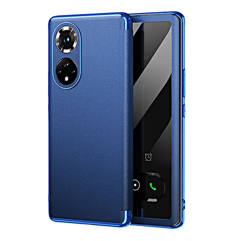 Funda de Cuero Cartera con Soporte Carcasa GS1 para Huawei Honor 50 Pro 5G Azul