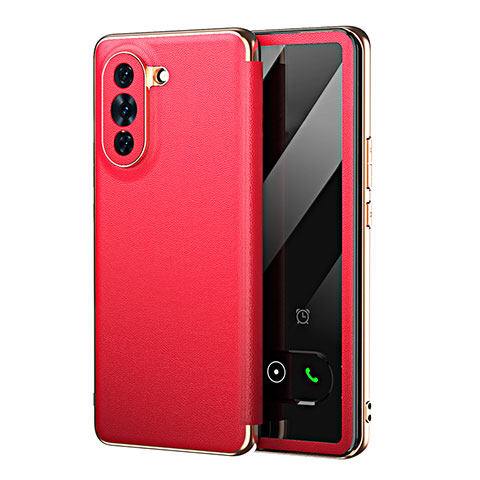 Funda de Cuero Cartera con Soporte Carcasa GS1 para Huawei Nova 10 Rojo