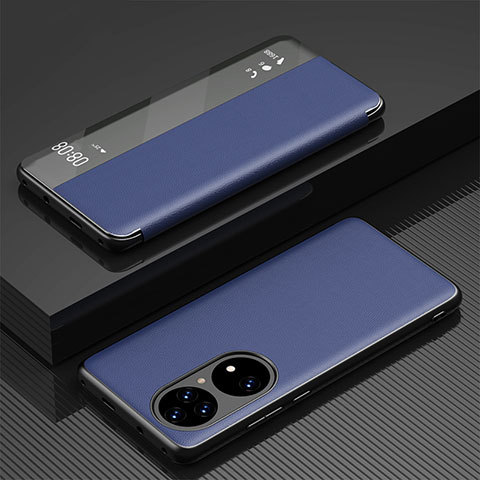 Funda de Cuero Cartera con Soporte Carcasa GS1 para Huawei P50 Pro Azul