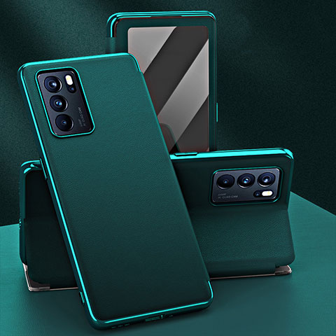 Funda de Cuero Cartera con Soporte Carcasa GS1 para Oppo Reno6 Pro 5G India Verde