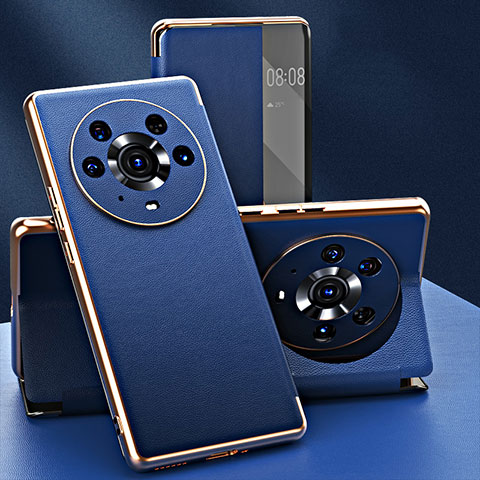 Funda de Cuero Cartera con Soporte Carcasa GS2 para Huawei Honor Magic3 5G Azul