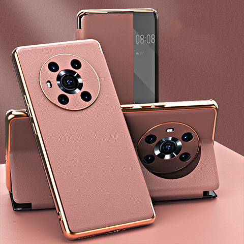 Funda de Cuero Cartera con Soporte Carcasa GS2 para Huawei Honor Magic3 5G Oro Rosa