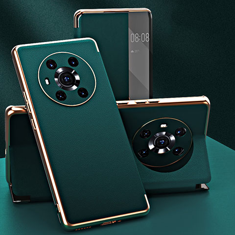 Funda de Cuero Cartera con Soporte Carcasa GS2 para Huawei Honor Magic3 5G Verde