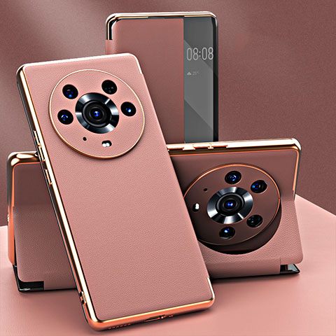 Funda de Cuero Cartera con Soporte Carcasa GS2 para Huawei Honor Magic3 Pro 5G Oro Rosa