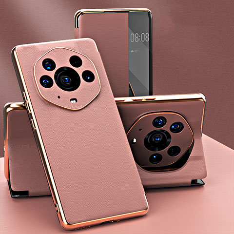 Funda de Cuero Cartera con Soporte Carcasa GS2 para Huawei Honor Magic3 Pro+ Plus 5G Oro Rosa