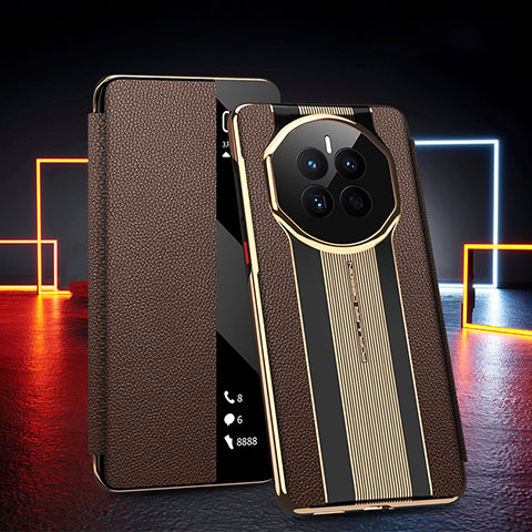 Funda de Cuero Cartera con Soporte Carcasa GS2 para Huawei Mate 50 Marron