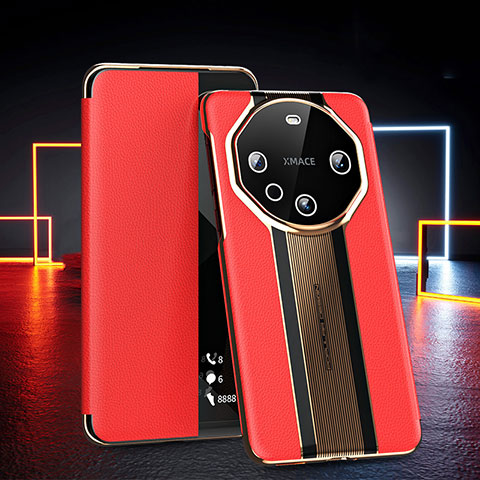 Funda de Cuero Cartera con Soporte Carcasa GS4 para Huawei Mate 60 Pro Rojo