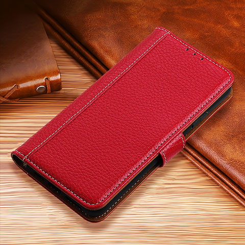 Funda de Cuero Cartera con Soporte Carcasa H01 para Apple iPhone 14 Plus Rojo