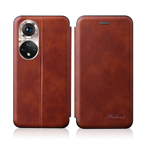 Funda de Cuero Cartera con Soporte Carcasa H01D para Huawei Nova 9 Marron